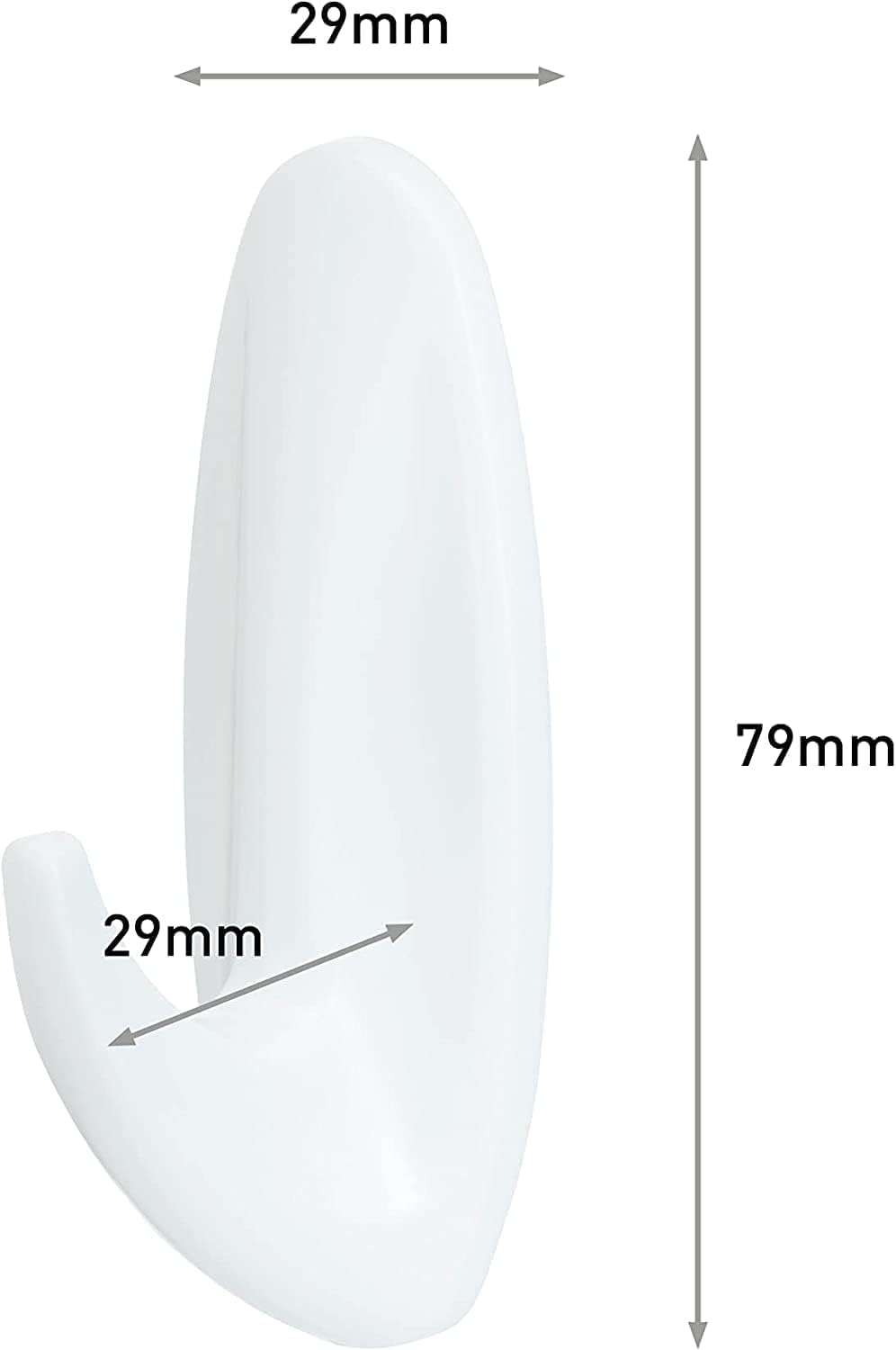 Thumbnail 1 de Command Medium Designer Hooks, White – Pack of 6 Hooks and 9 Adhesive Strips (Damage‑Free Hanging)