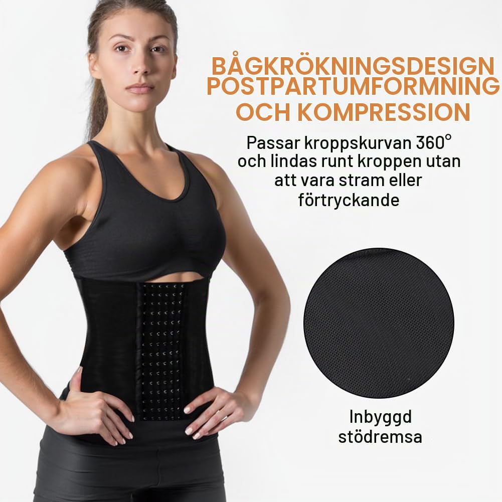 Detalle 2 de AOOWU maggördel efter förlossning, justerbar modell i svart, XL