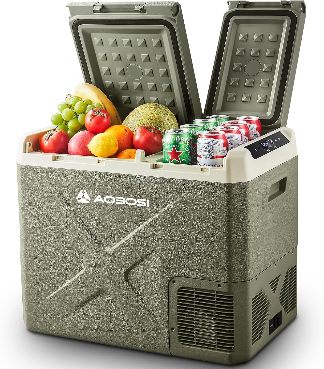 AAOBOSI Kompressor-Kühlbox 40L Dual Zone
