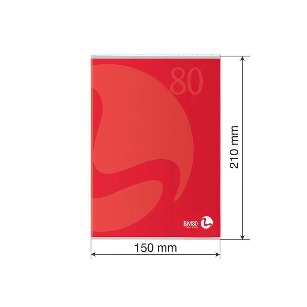 Detalle de BM BeMore Color 80 0110598 – A5-anteckningsbok med 5 mm rutor, 80 g papper, 12-pack