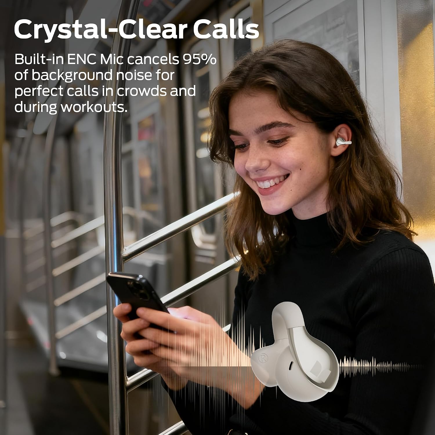 Detalle de Monster AC225 Open-Ear Clip-On Earbuds, Bluetooth 6.0, IPX6, 36-Hour Playtime