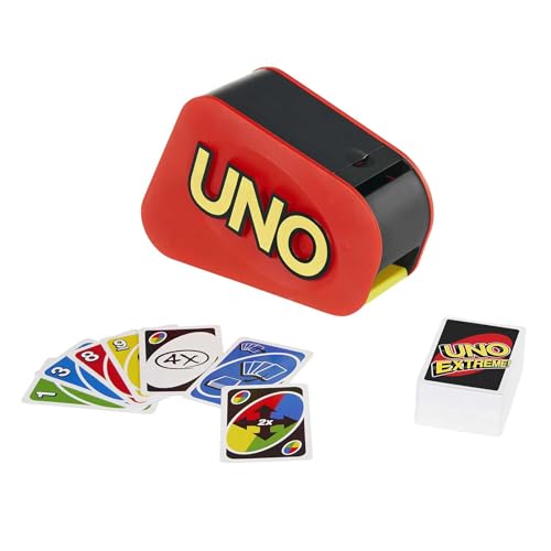 Detalle de Mattel Games UNO Extrême – Jeu de Cartes avec Lanceur (7+ ans, 2–10 joueurs)