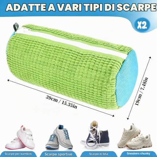 Detalle de WUFANC Sacchetto Scarpe Lavatrice 2 Pezzi | Protezione e Pulizia Completa per Sneakers e Scarpe Sportive