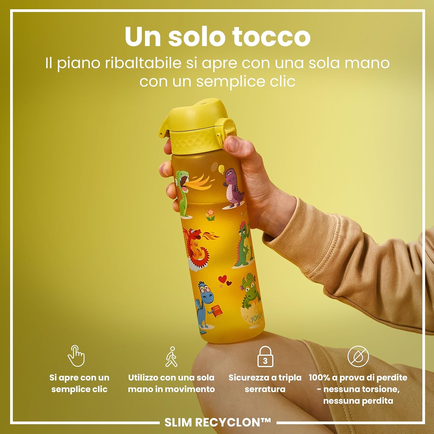 Thumbnail 2 de Ion8 Borraccia a Prova di Perdite 500ml – Facile da Aprire, Lavabile in Lavastoviglie, Senza BPA