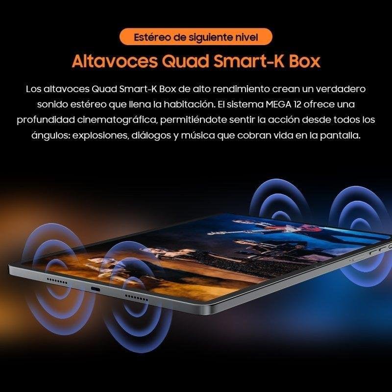 Detalle 2 de Tablet Blackview Mega 12 5G 12,2" 36GB/256GB Negra: potencia y movilidad para profesionales