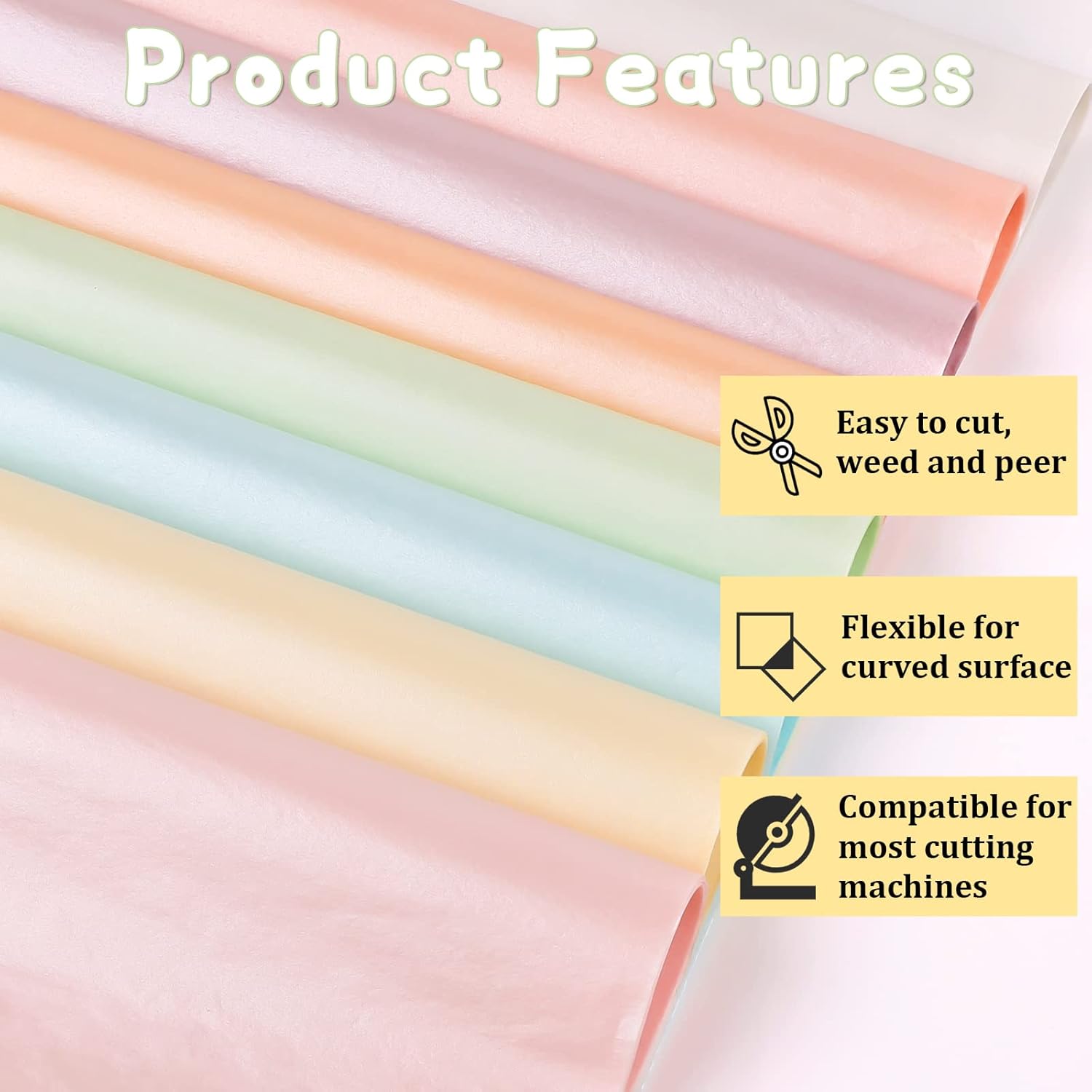 Thumbnail 3 de Metallic Seidenpapier Set – 120 Blatt Seidenpapier bunt (29,8 x 20,4 cm) in 8 Farben