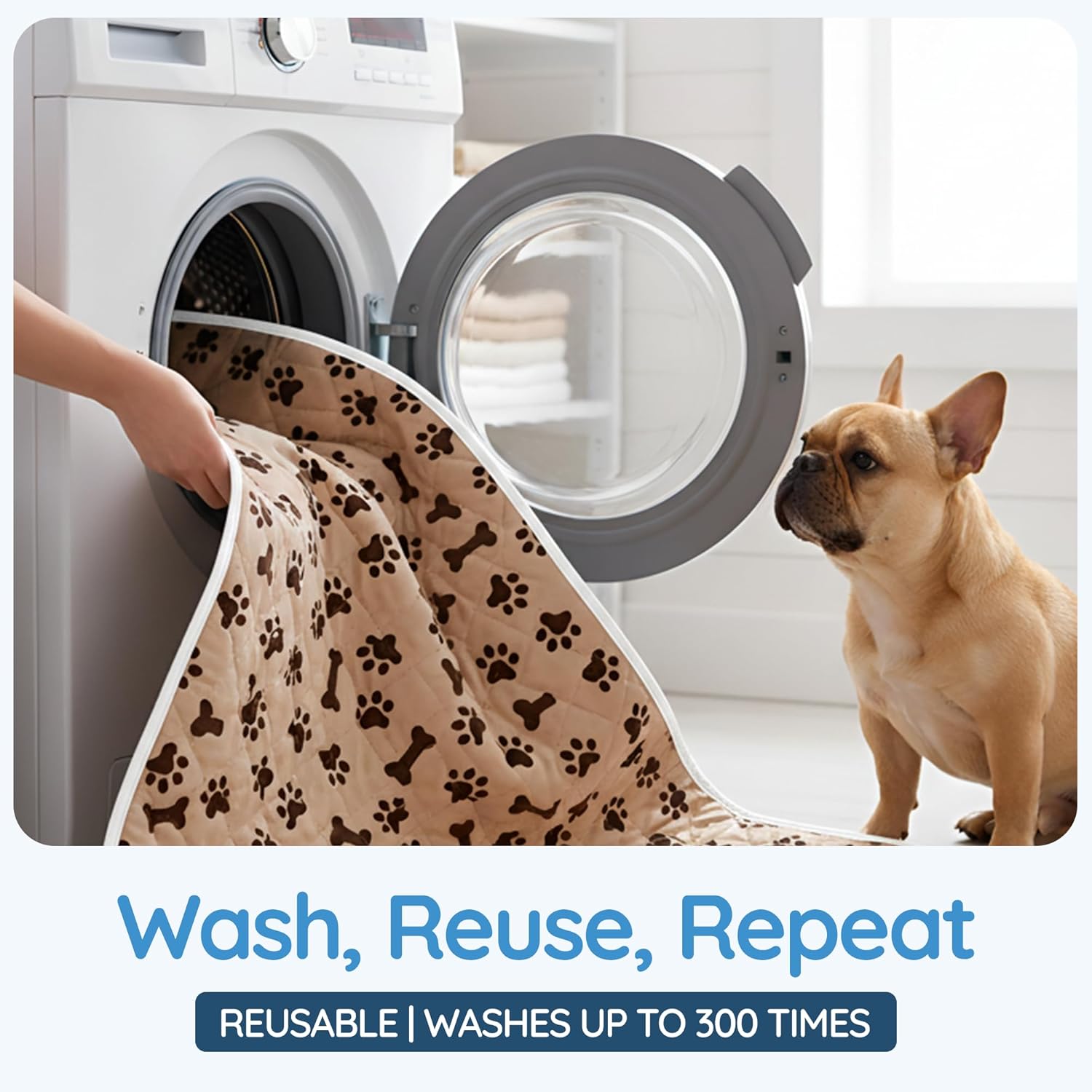 Thumbnail 6 de Magnus Creations Reusable 5-Layer Dog Pee Pads (76 × 91 cm) – 3-Pack