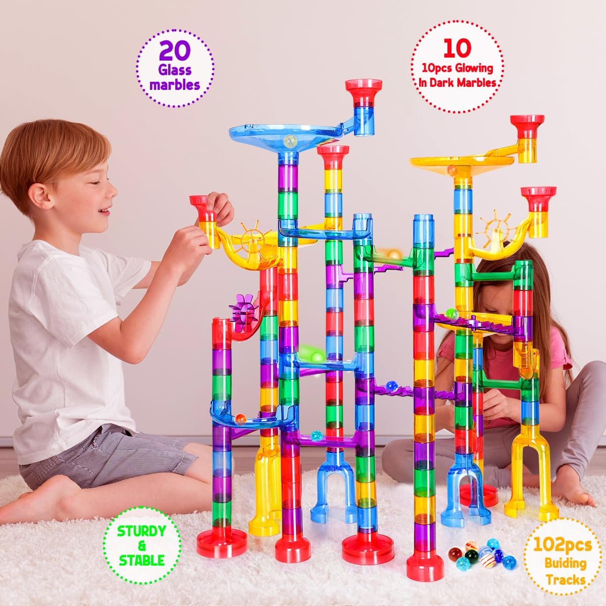 Detalle 2 de Meland Marble Run 132-piece marble track set 🧩