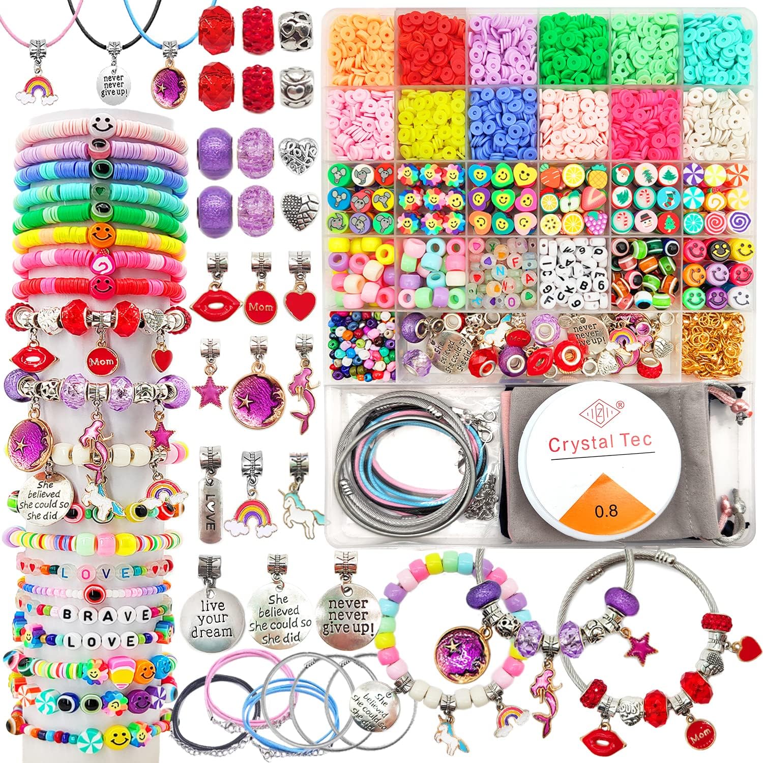 Thumbnail 6 de leitait Girls Toys Bracelet Making Kit 3400pcs jewelry kit