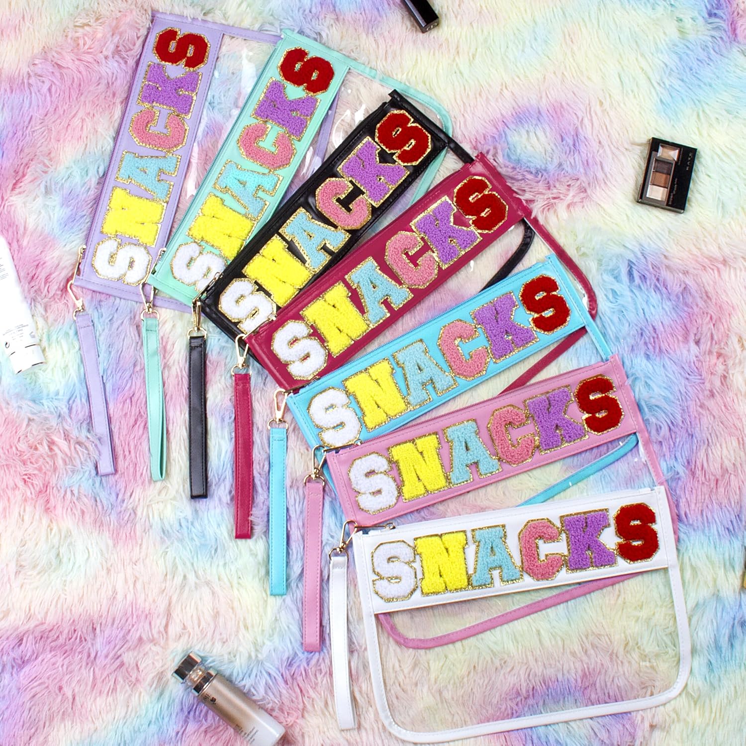 Thumbnail 6 de Buycard Snack Bag for Travel with Chenille Letter Patch – Preppy, Water-Resistant Pouch