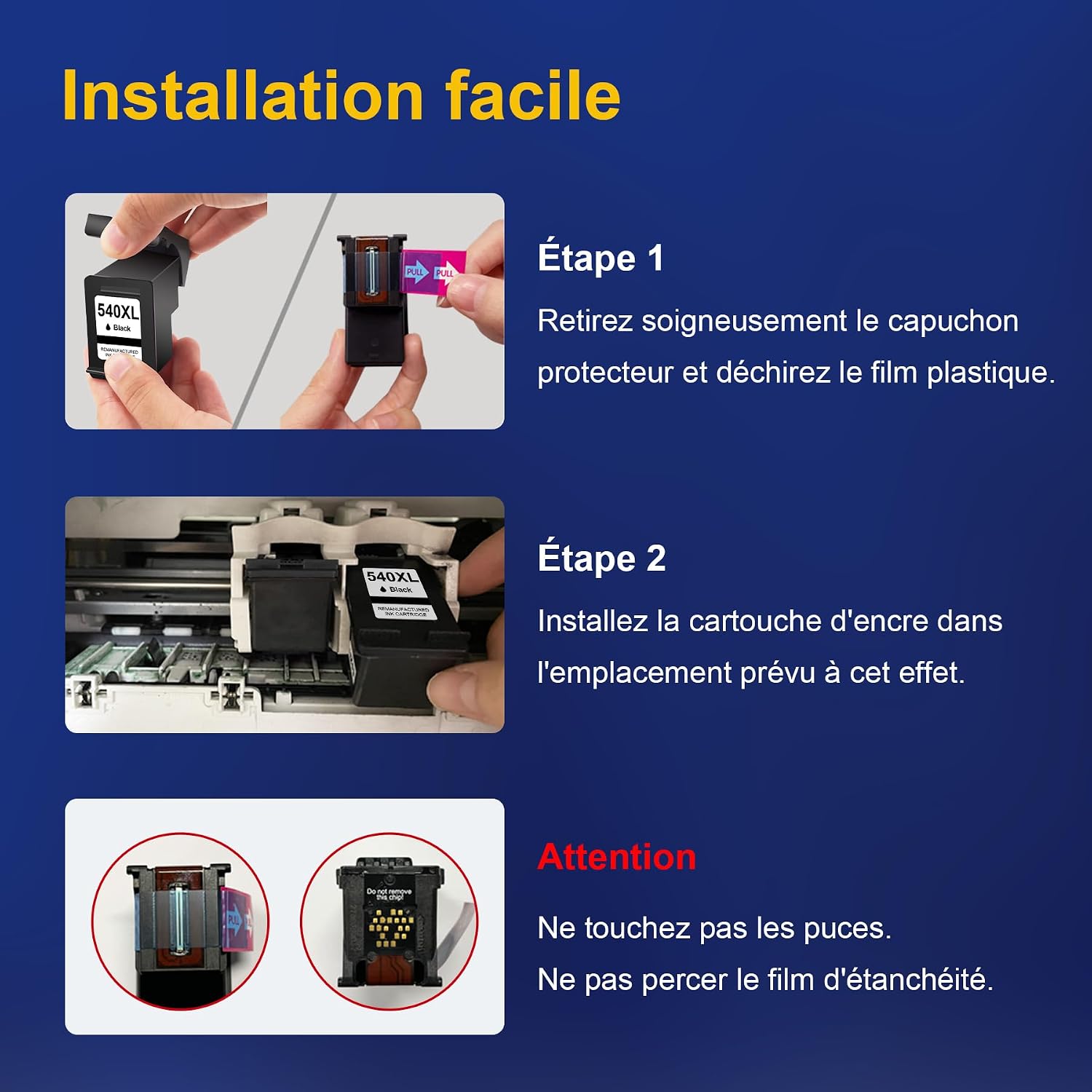 Detalle de ColorKing 540XL / 541XL Cartouches compatibles Canon (PG540XL CL541XL) – performance fiable et rendement élevé