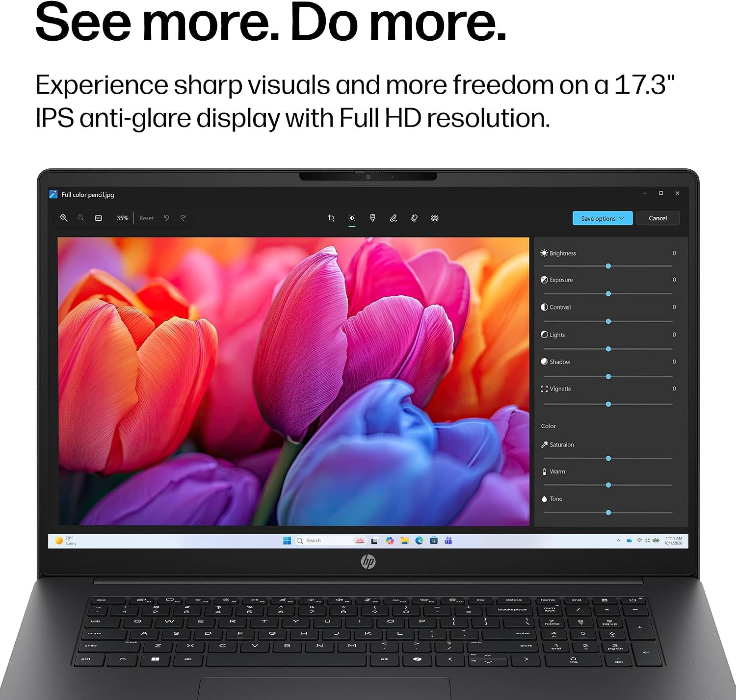 Detalle de HP OmniBook 17.3-inch laptop