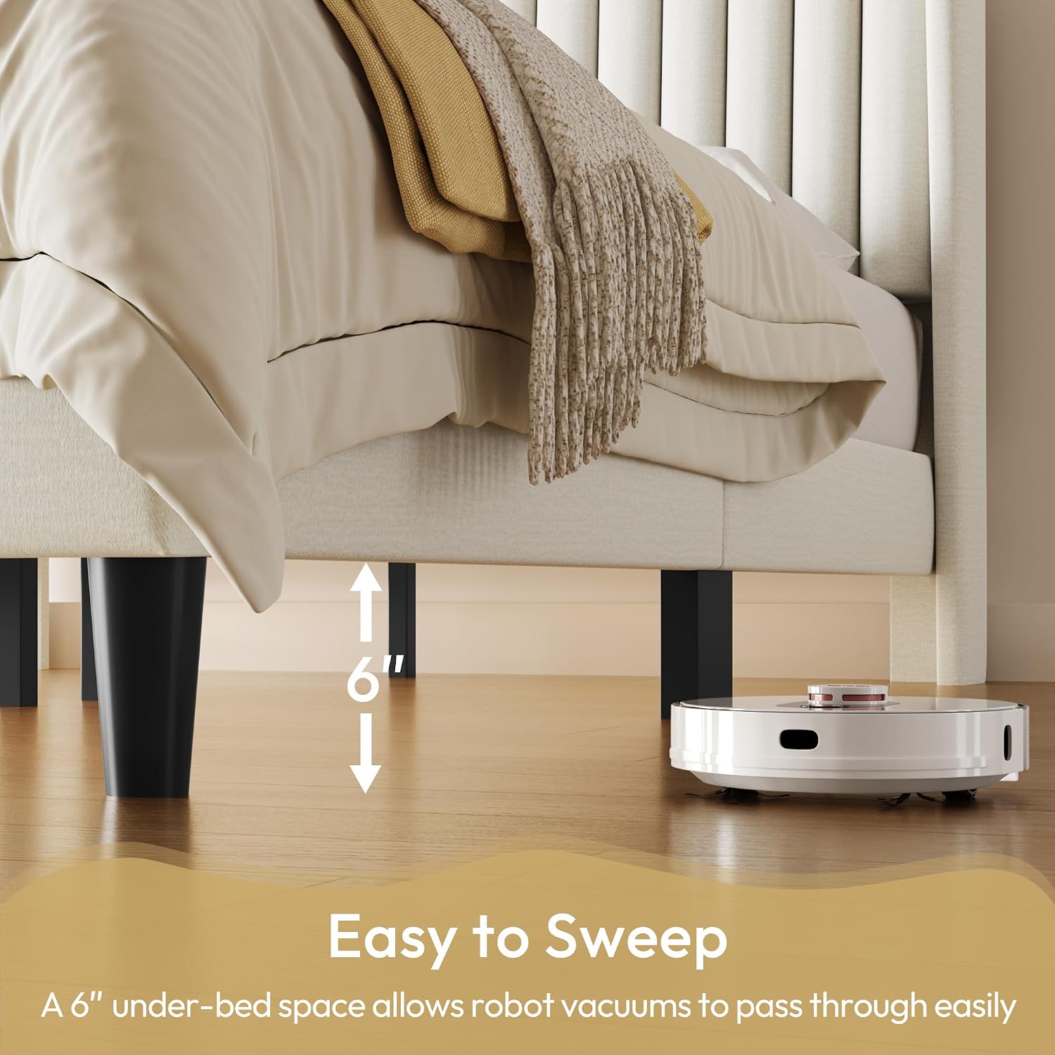 Detalle 2 de Yaheetech Queen Bed Frame