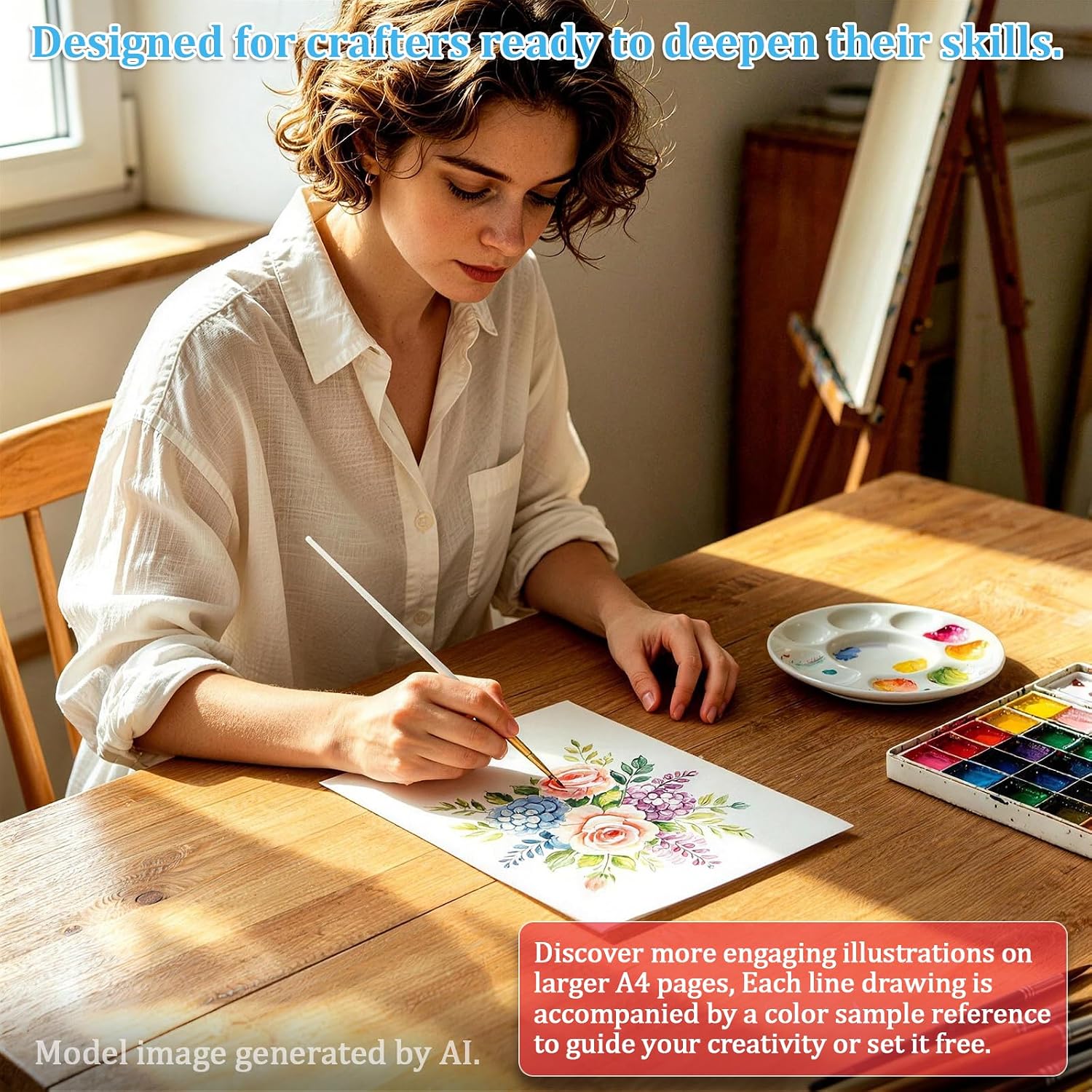 Thumbnail 6 de Watercolor Coloring Book, A4
