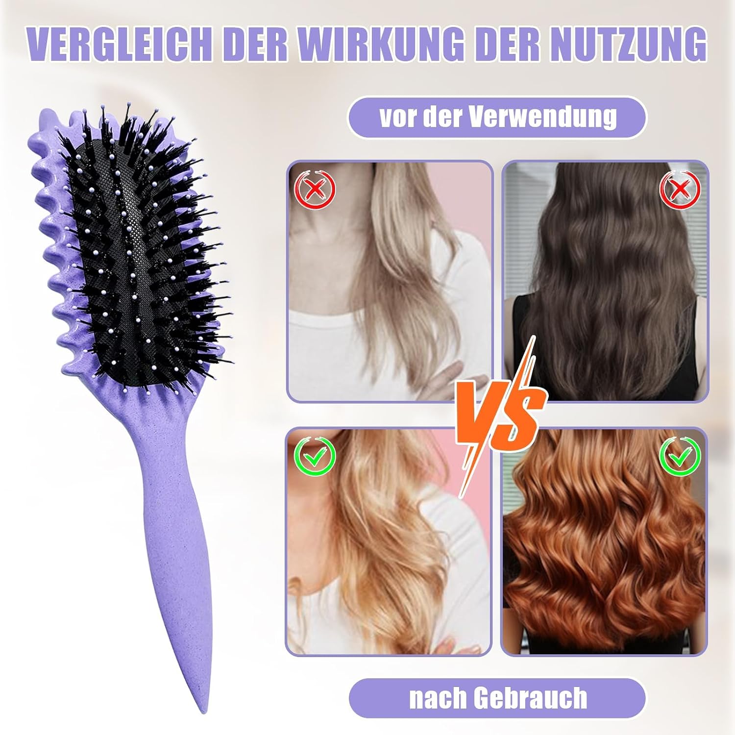 Thumbnail 3 de Curl Define Stylingbürste Lockenbürste Lila 🎀