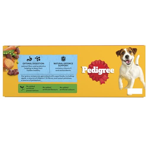 Detalle de Pedigree Adult Dog Wet Food Pouch Mixed Selection in Gravy (40 x 100g): A Practical Wet Meal for Everyday Dogs