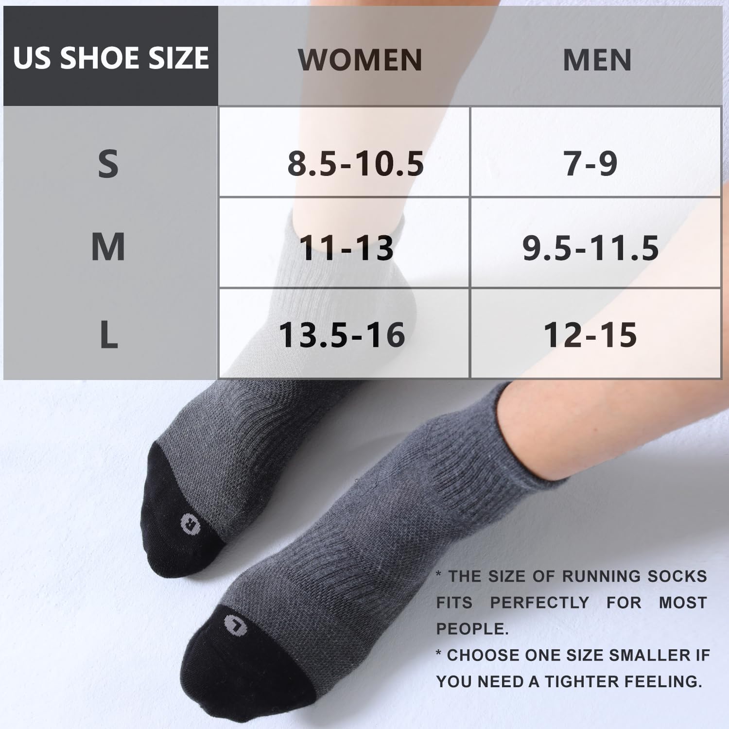 Detalle de FITRELL 6-Pack Men's Athletic Ankle Socks with Full-Sole Cushioning
