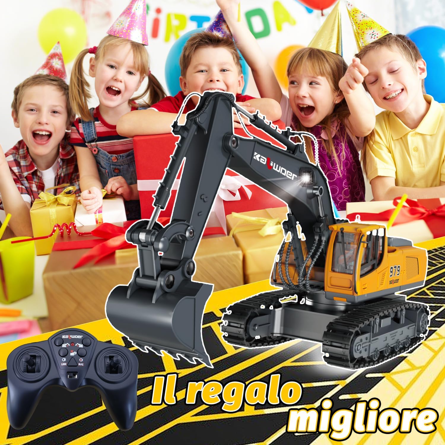 Thumbnail 6 de Escavatore telecomandato 1:18 per bambini 3–8 anni