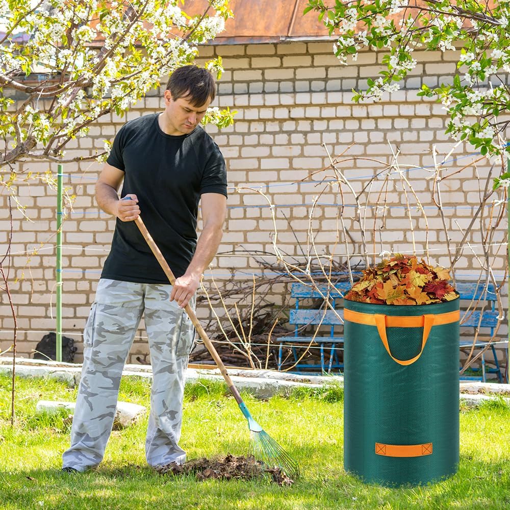 Detalle de Eurhomewit tuinafvalzakken met deksel, set van 3 van 272 liter