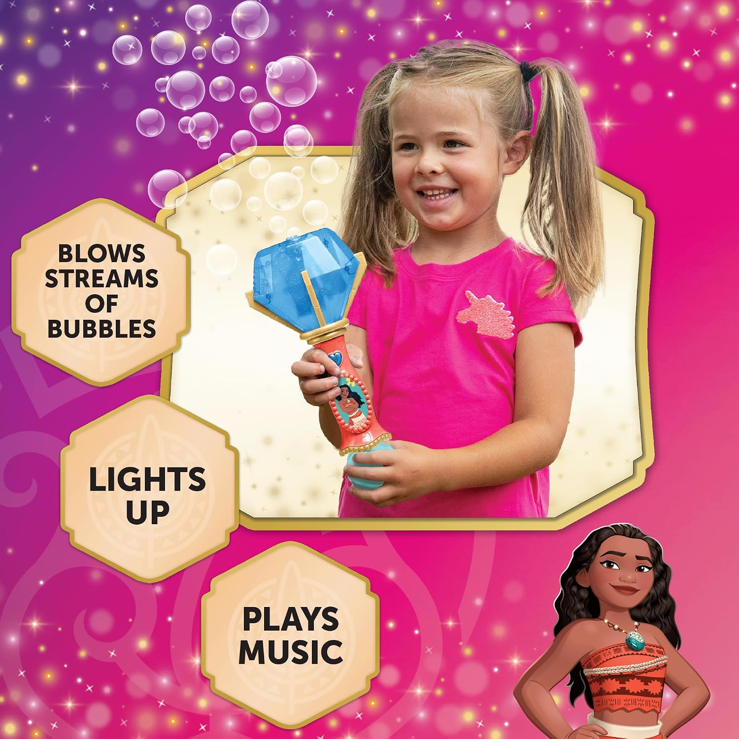 Thumbnail 2 de Little Kids Disney Princess Moana Bubble Wand