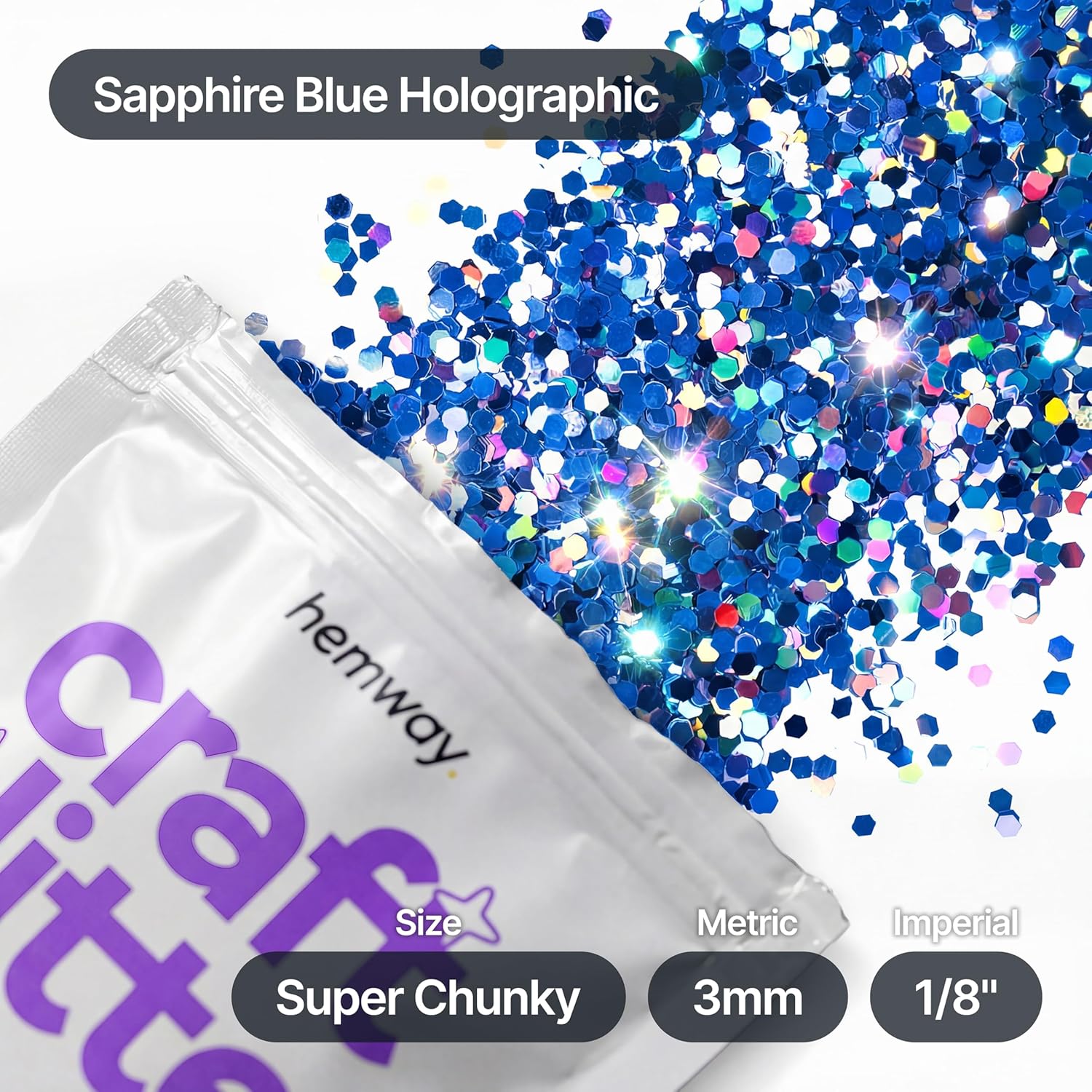 Detalle 2 de Craft Glitter Sapphire Blue, 100g