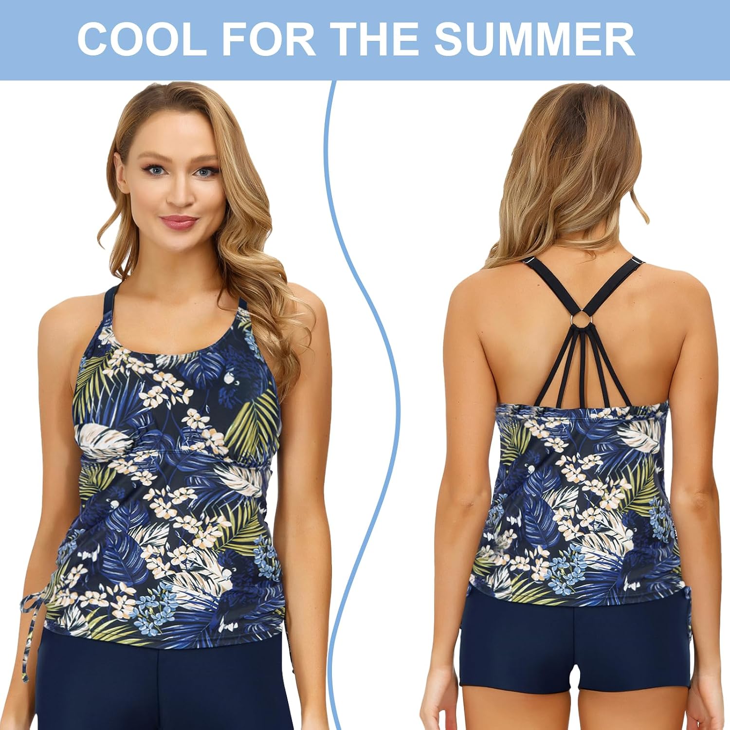 Detalle de JASAMBAC tankini swimsuit set for women
