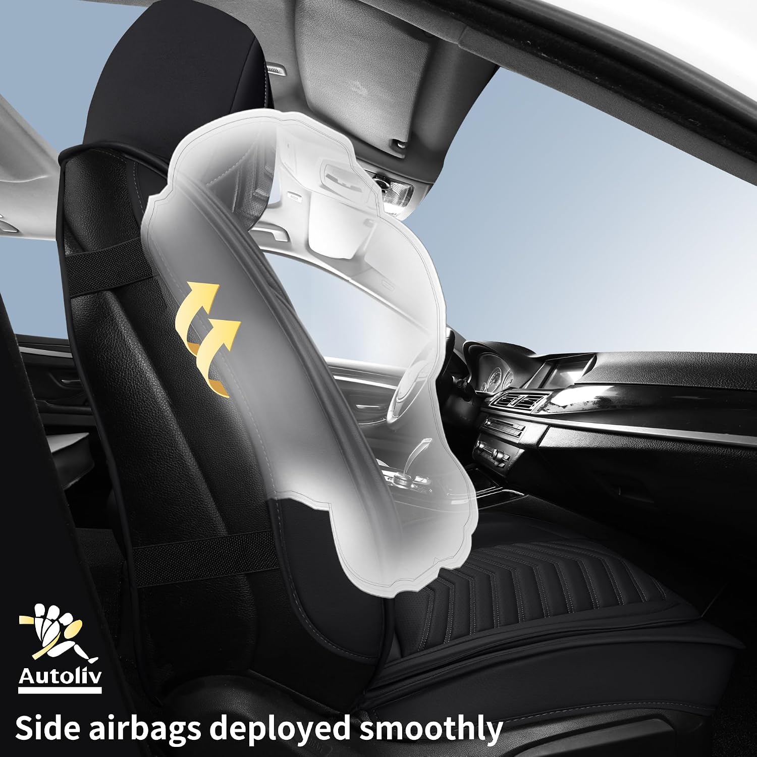 Thumbnail 2 de HChengkikz Nappa Leather Car Seat Covers Full Set