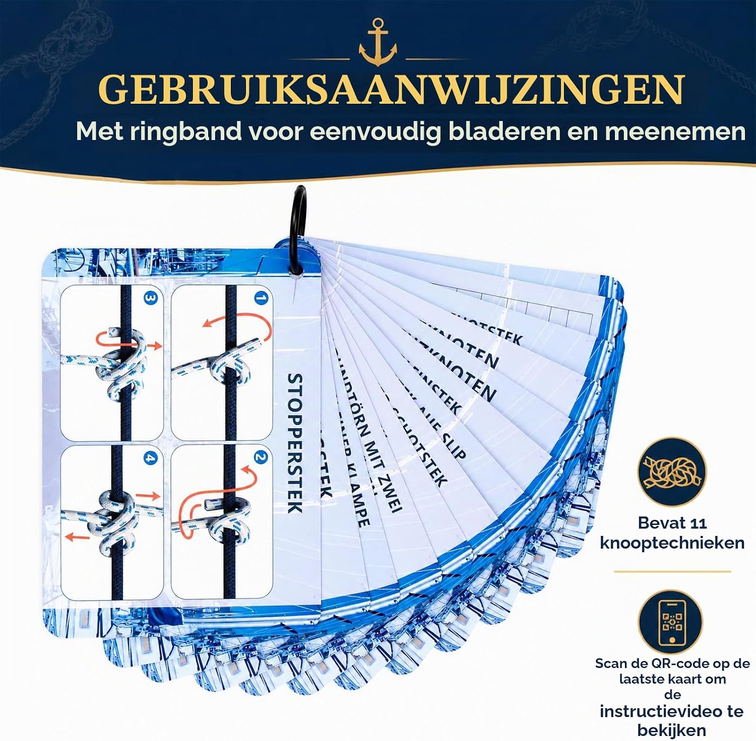 Detalle 2 de Scalnuvyyh XT10Knotset-11505618 knopenset met 11 zeilknopen en videolessen