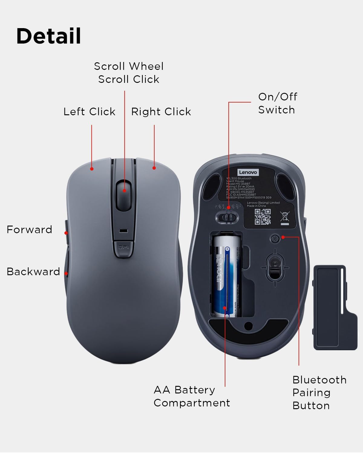 Thumbnail 6 de Lenovo Bluetooth Mouse WL300