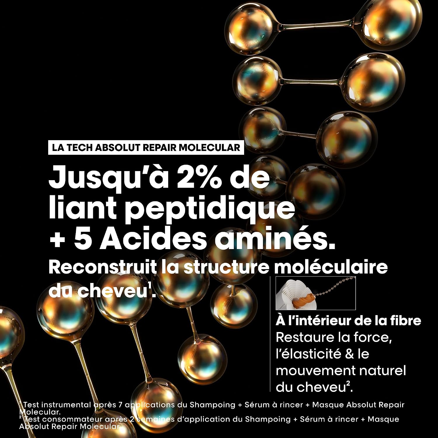 Detalle de L'Oréal Professionnel Masque Réparateur Concentré Absolut Repair Molecular – 300 ml