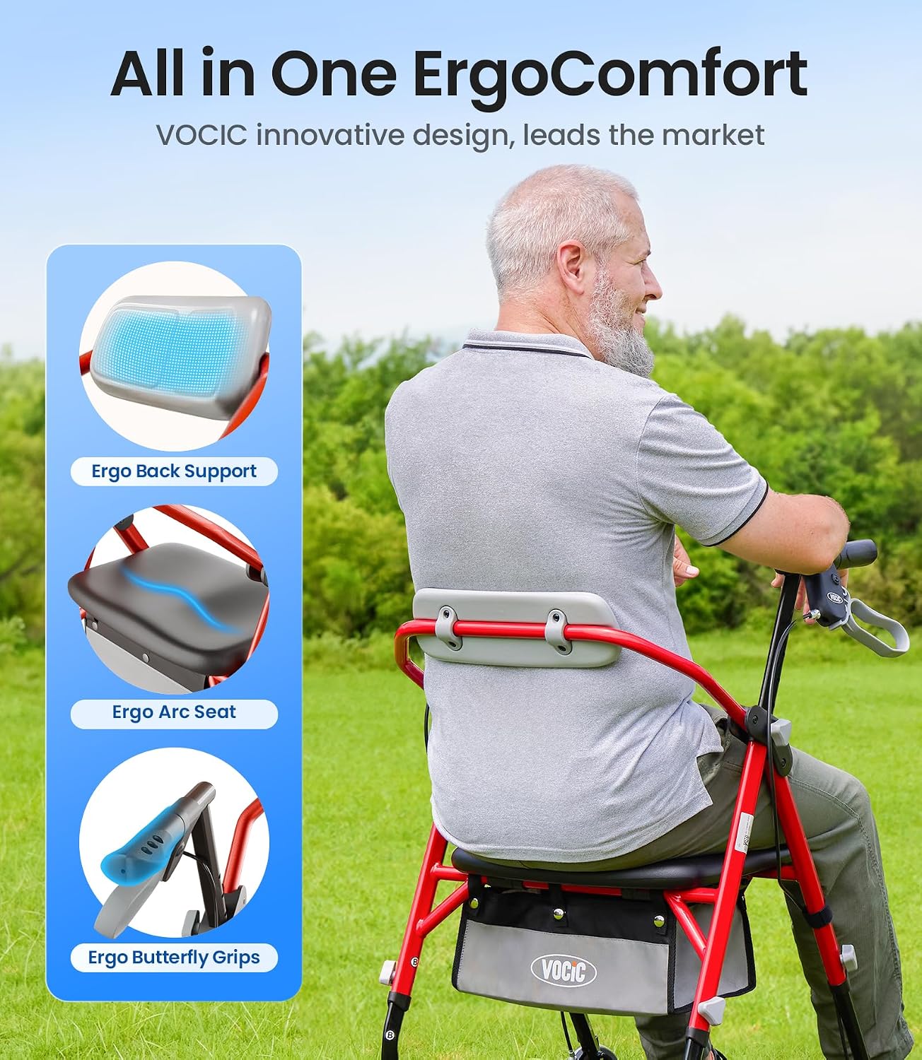 Detalle de VOCIC Z11 Rollator Walker 172kg