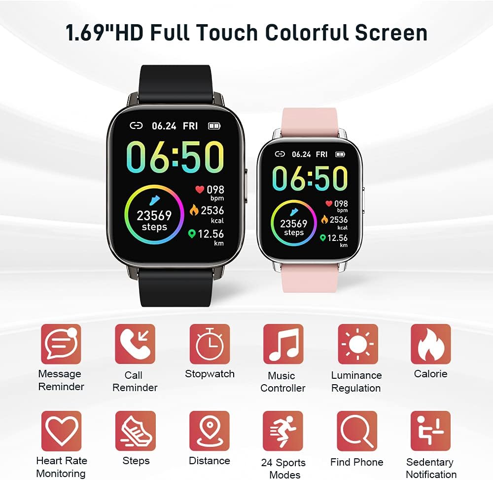 Thumbnail 1 de Smart Watch Fitness Tracker 1.69" touch screen