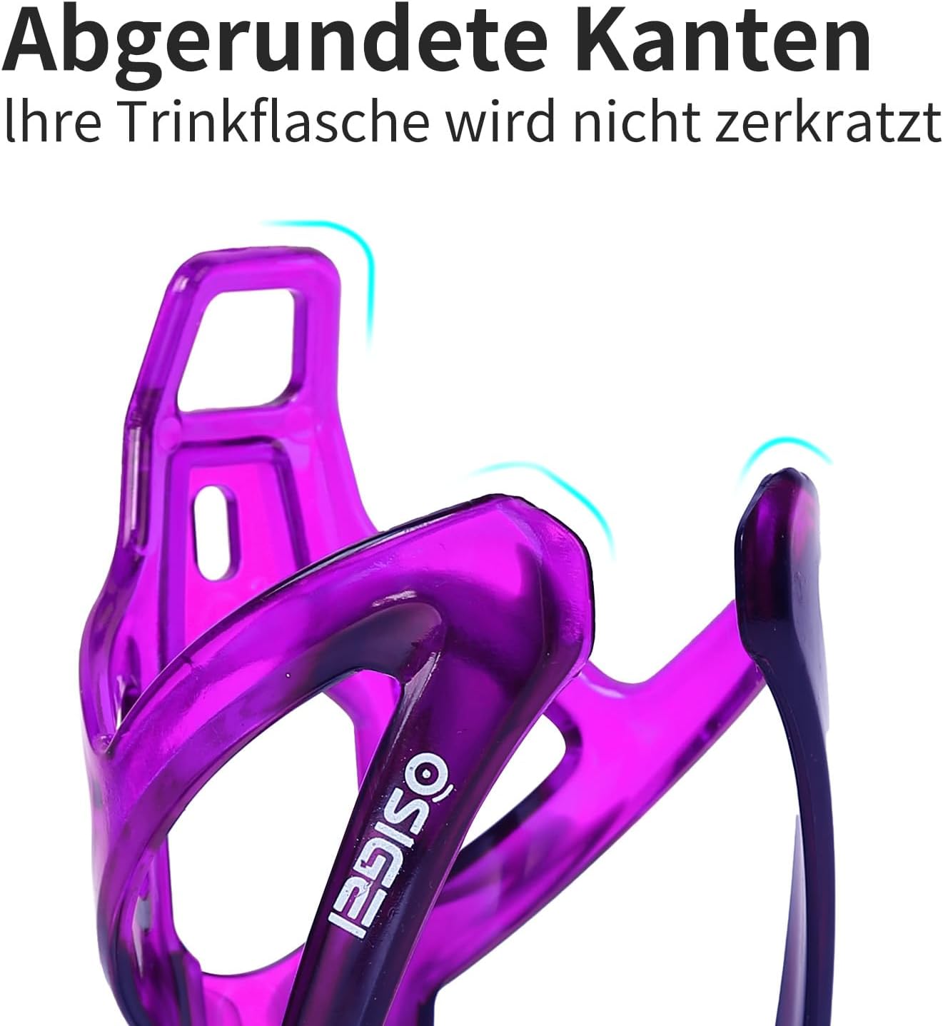 Detalle 2 de OSIGEI Bicycle Bottle Holder (Updated Version) Gradient Drink Holder for MTB & Road Bikes – Blue Purple
