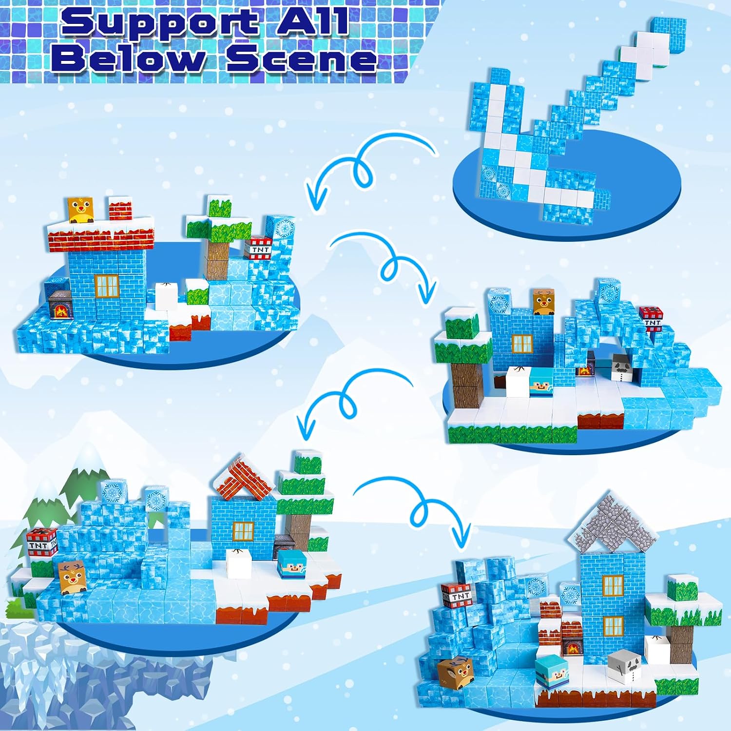 Detalle de ToyUnited Magnetic Building Blocks 100-Piece Set