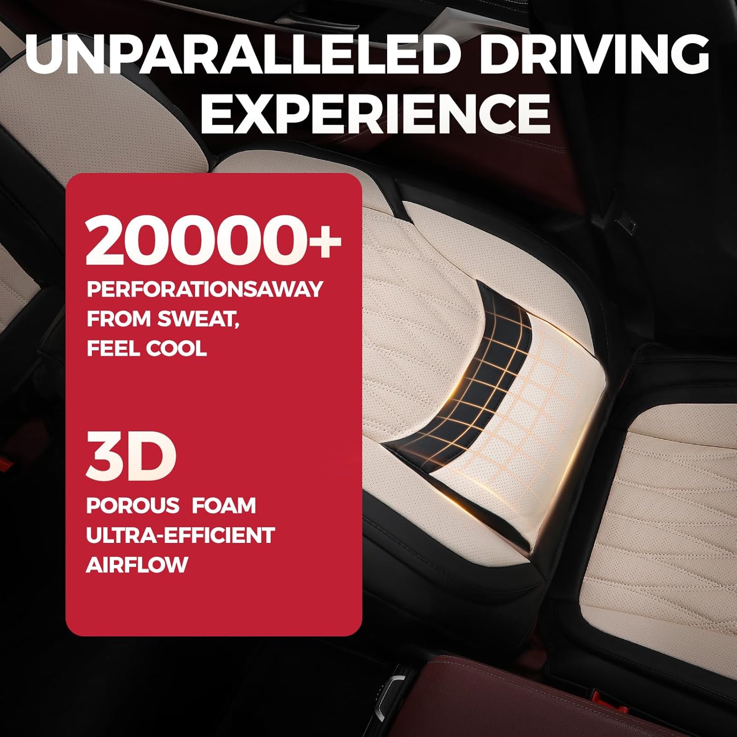 Detalle de FREESOO Leather Car Seat Covers Full Set