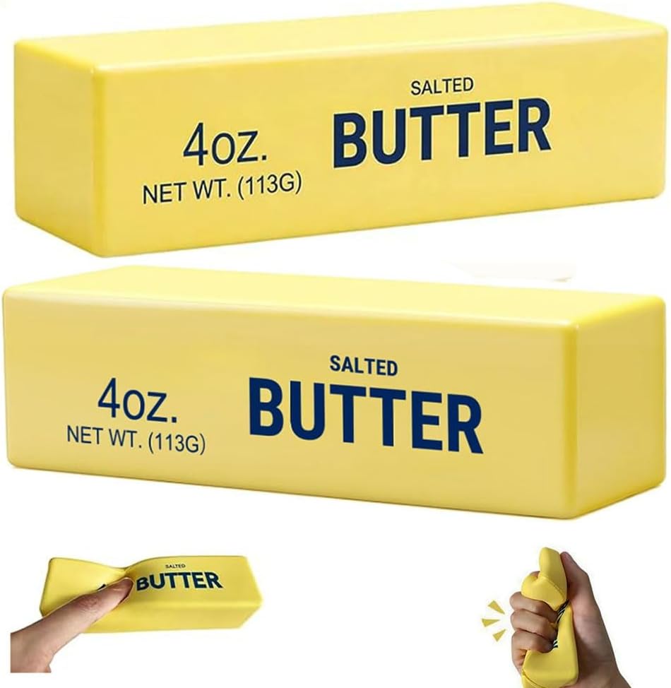 Detalle de Slow Rising Stress Butter Squishy Set of 2: Pocket-Size Squeeze Toys for Quick Reset