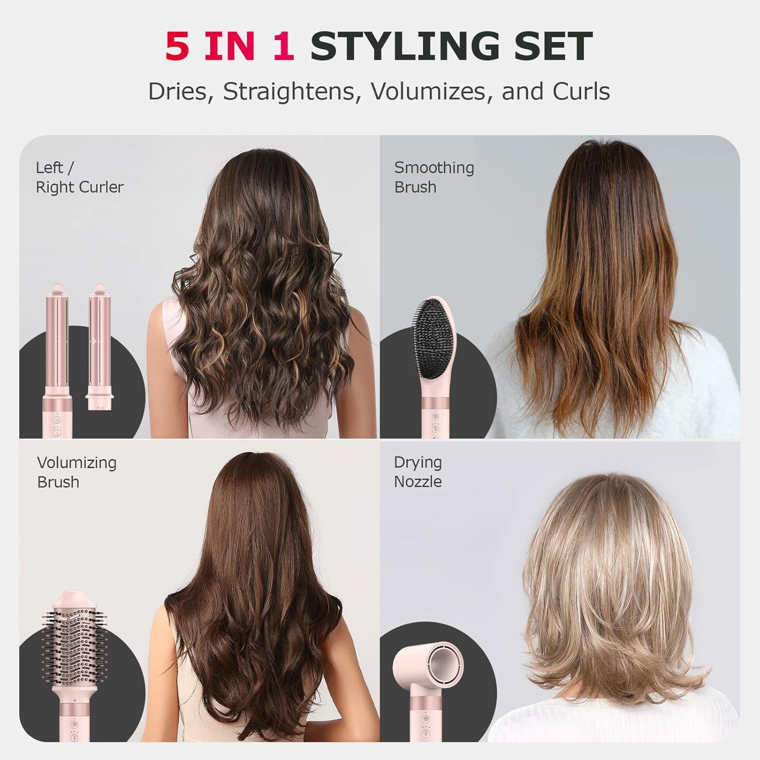 Thumbnail 1 de MESCOMB 5 in 1 Airstyler Prof. Hairstyler Set mit Ionen Föhn