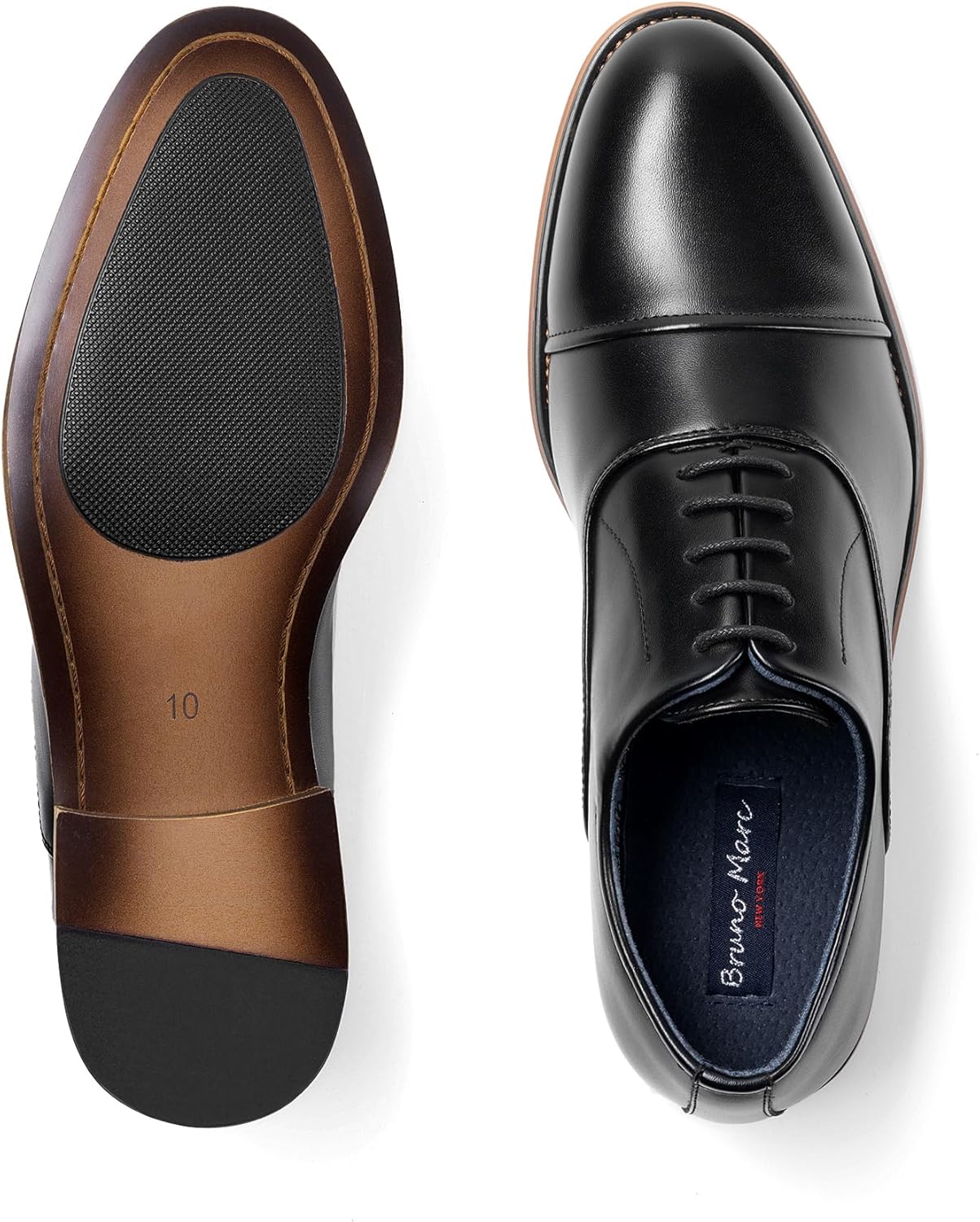 Thumbnail 5 de Bruno Marc Men's Lace Up Soft Cap-Toe Dress Shoes 👞