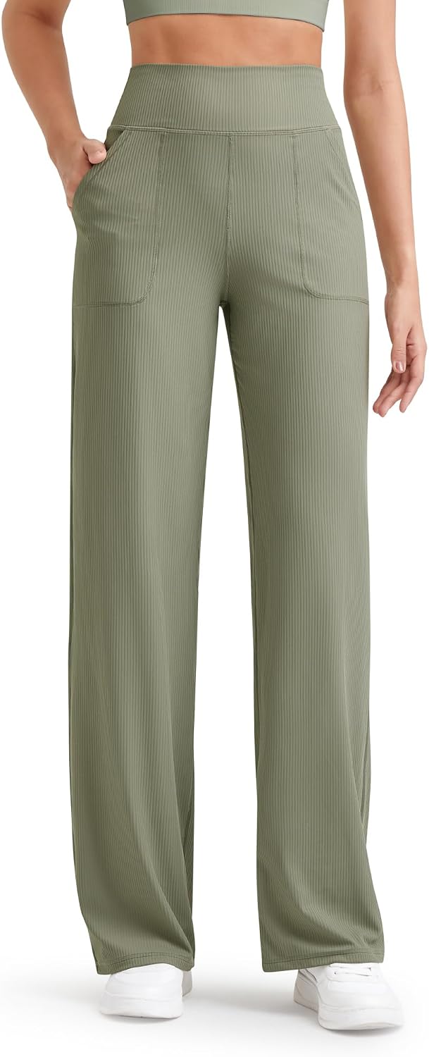 Detalle de G4Free Ribbed Knit Wide-Leg Pants