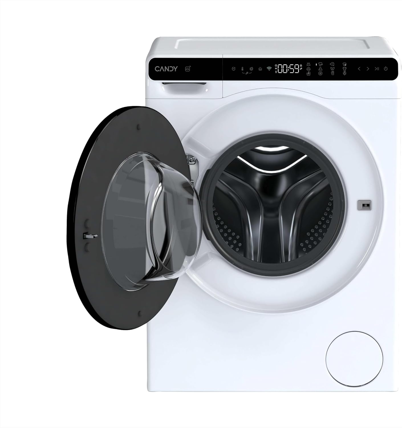 Detalle de Candy ProWash 700 Mini CW50-BP12307U1-S: Lavadora 5 kg con WiFi, 12 ciclos y motor Inverter