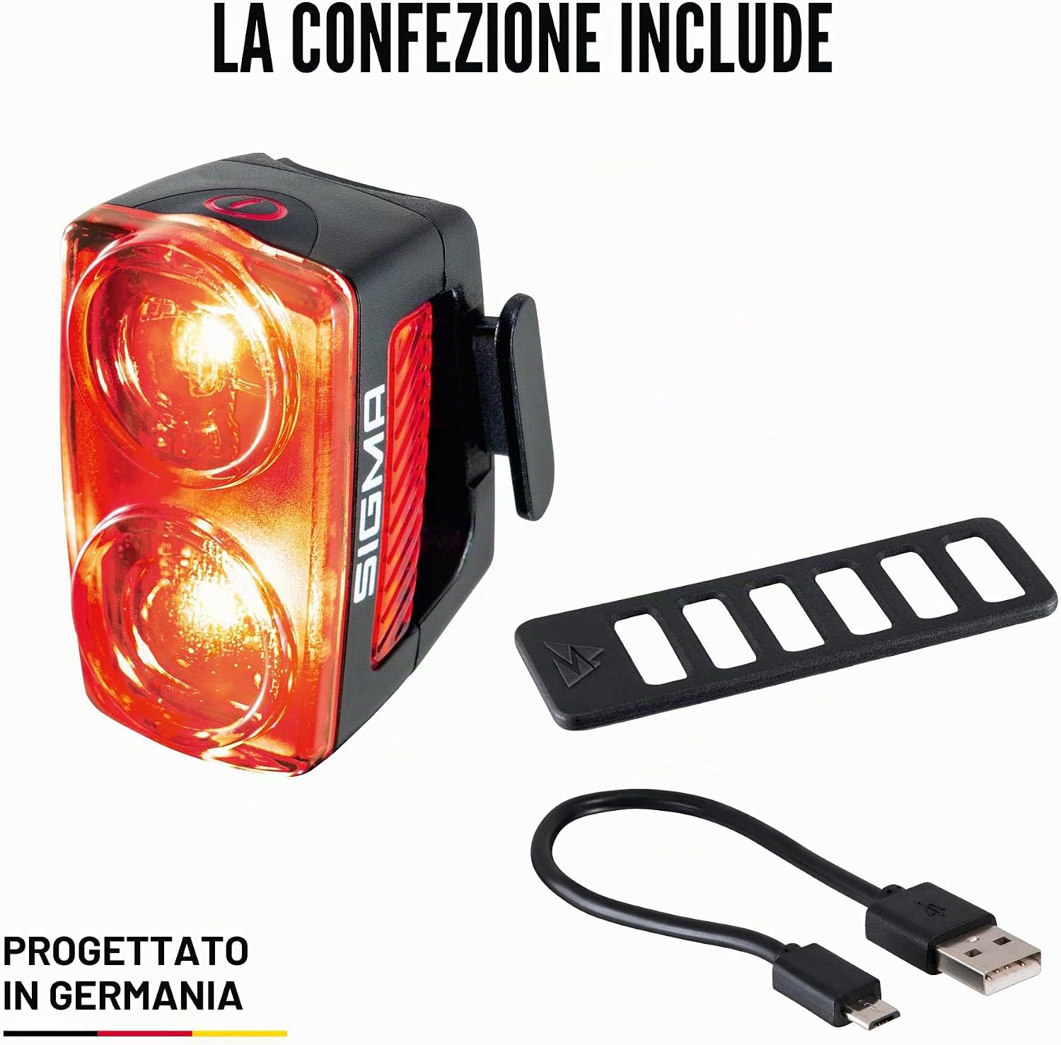 Detalle de SIGMA Luce Posteriore BUSTER RL 150 – USB-C Ricaricabile con Funzione di Luce Freno, IPX4