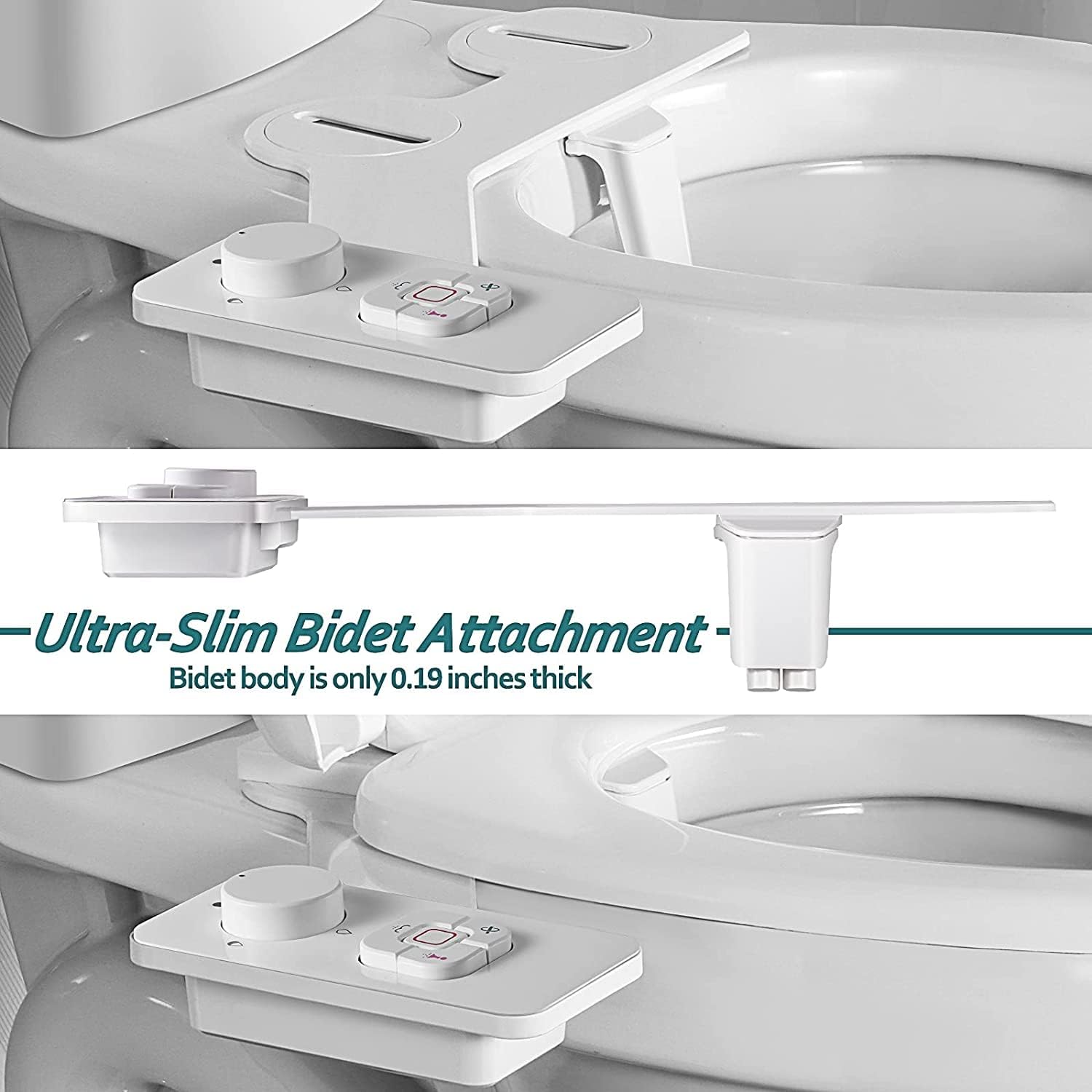 Thumbnail 1 de SAMODRA Pulvérisateur de bidet non électrique avec double buses rétractables autonettoyantes