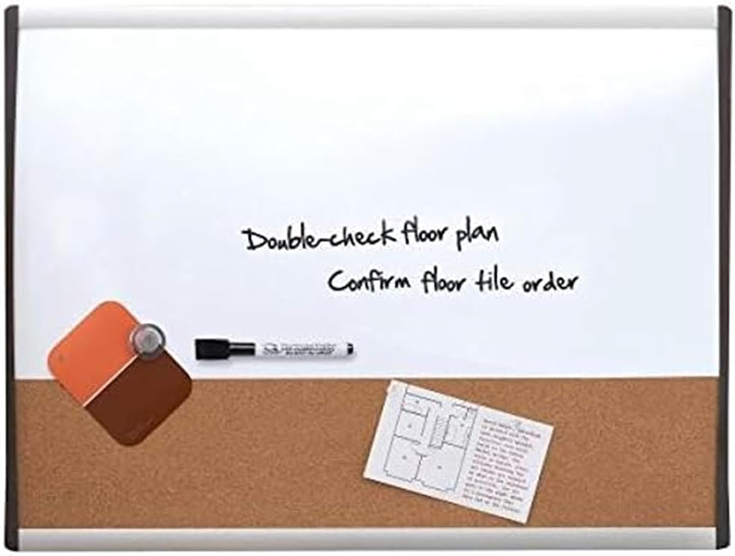 Thumbnail 3 de Nobo Small Magnetic Whiteboard with Cork Notice Board, Arched Frame – 585 x 430 mm