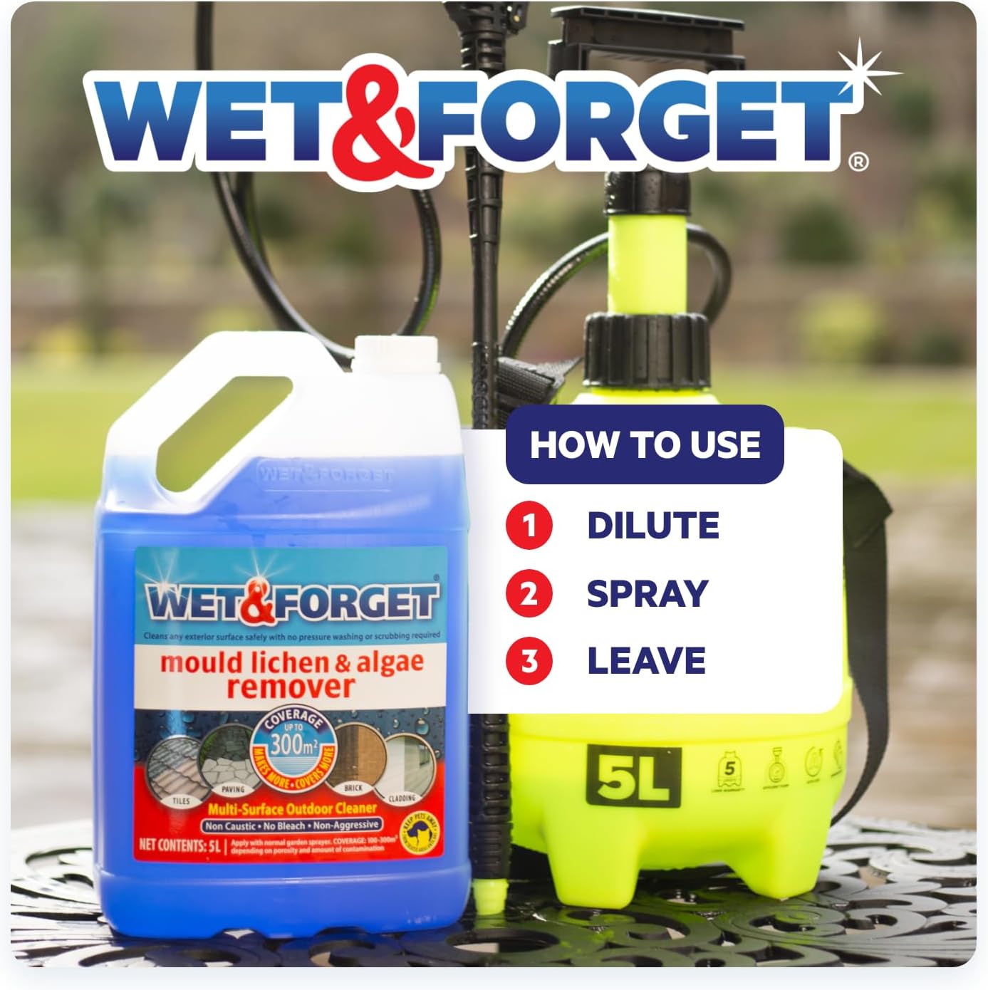 Thumbnail 2 de Wet & Forget Mould, Lichen & Algae Remover for Outdoor Surfaces (5L)