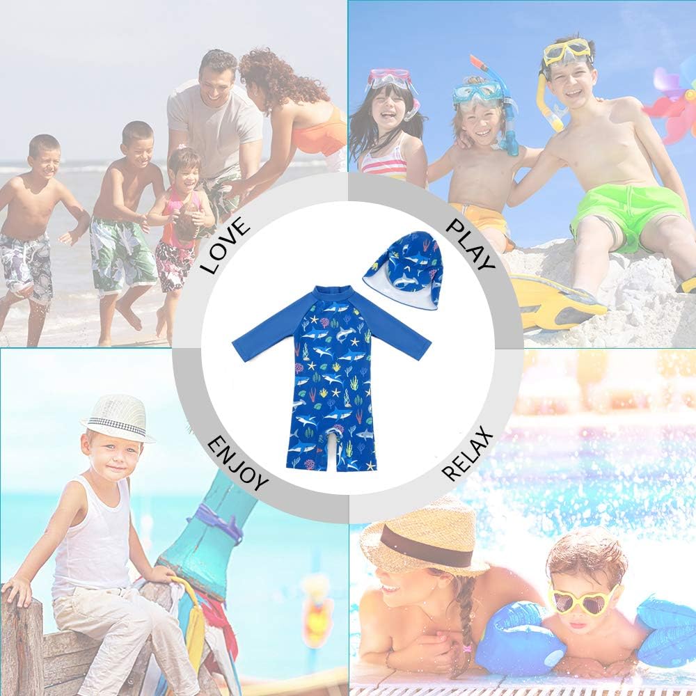 Thumbnail 1 de Maillot de bain une pièce avec fermeture éclair pour bébé garçon upandfast + chapeau – protection UPF 50+