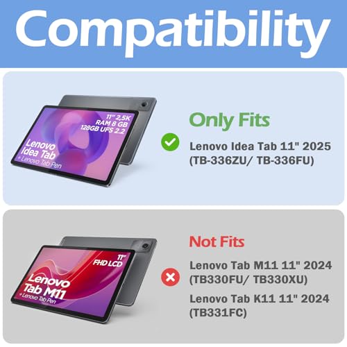 Detalle de ProCase Funda para Lenovo Idea Tab 11" 2025 TB-336ZU/TB-336FU: Folio Delgada con Soporte y Lápiz