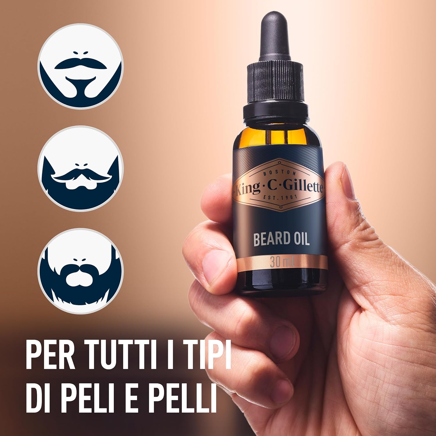 Thumbnail 2 de King C. Gillette Kit Rituale Barba Perfetta: detergente 3in1, balsamo, olio da barba e idratante