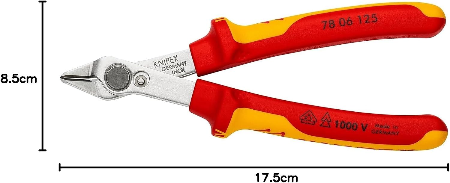 Thumbnail 1 de クニペックス KNIPEX 7806-125SB 絶縁スーパーニッパー 125mm・精密切断・VDE試験済み