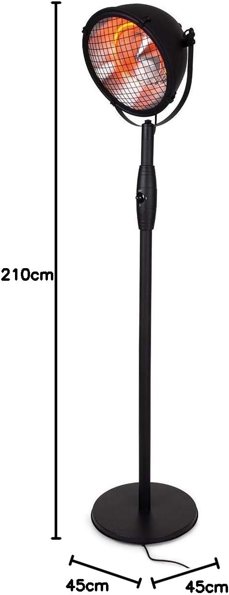 Detalle 2 de blumfeldt Heatspot 10033104 Standing Infrared Patio Heater, 2100W, IP55