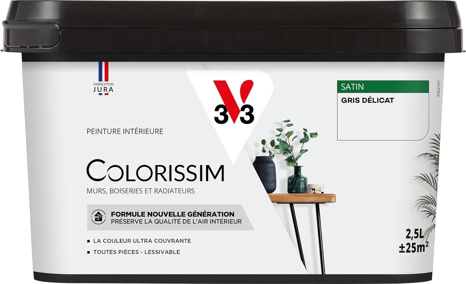 Thumbnail 4 de V33 Peinture multi-supports Colorissim Noir satin 2,5L — une solution polyvalente et facile à appliquer